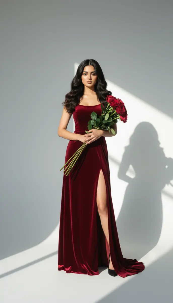 Velvet Intensity: Editorial Glamour