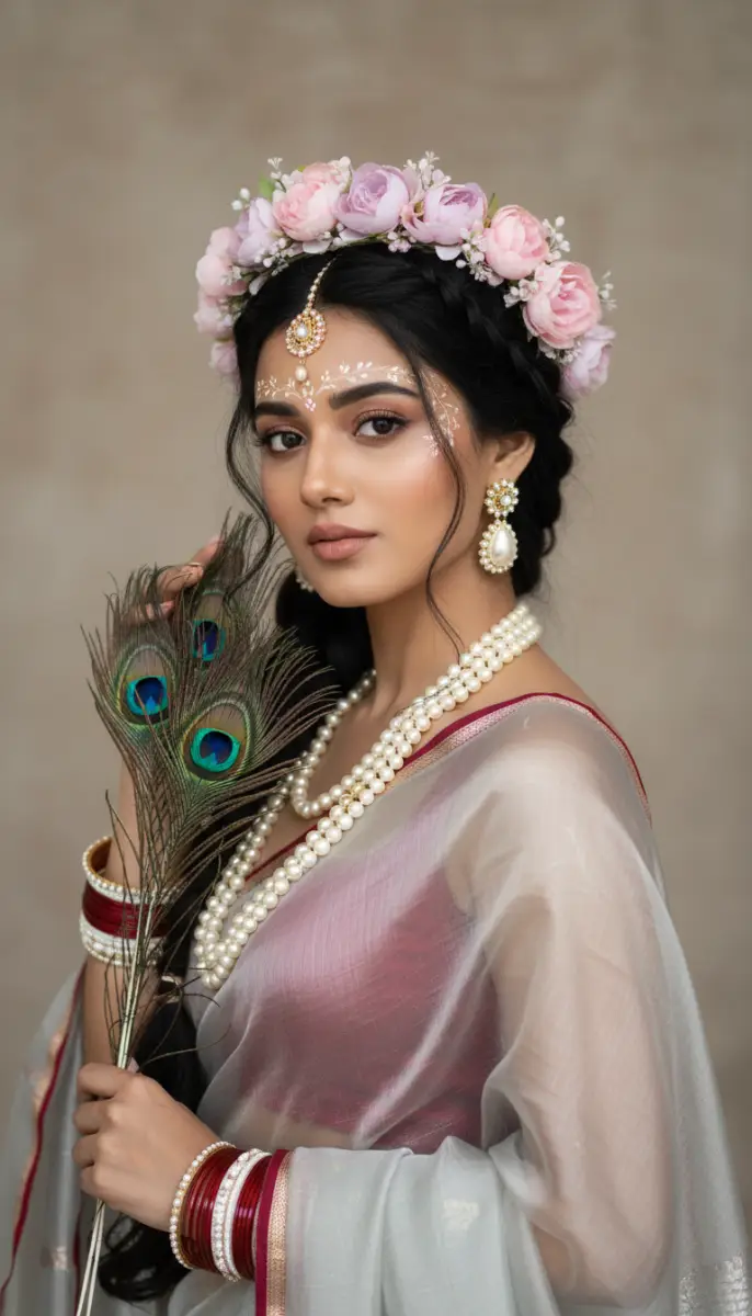 Radha-Krishna style potrait