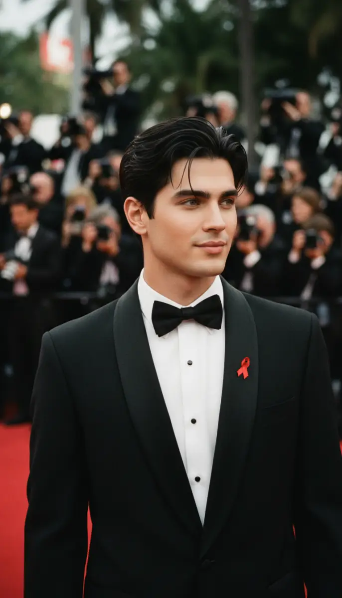 90s Red Carpet Tuxedo Portrait