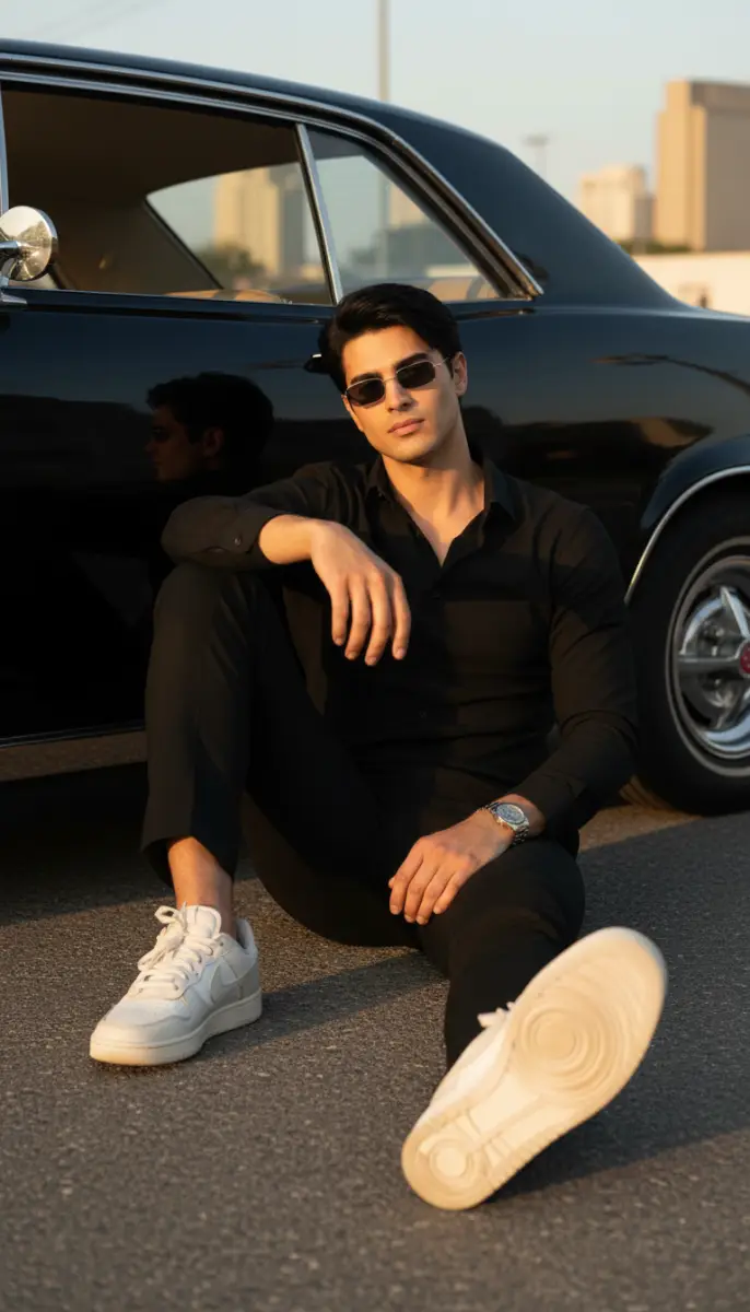 Cinematic Sunset Street Style