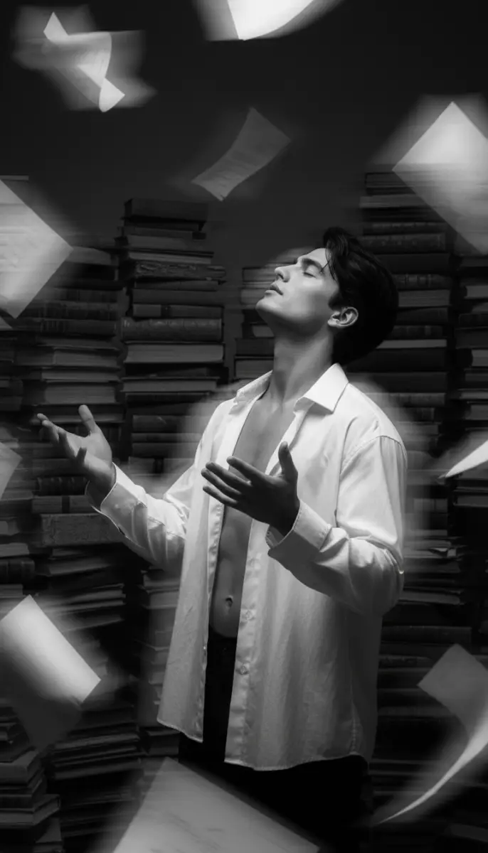 B&W dark photography prompt