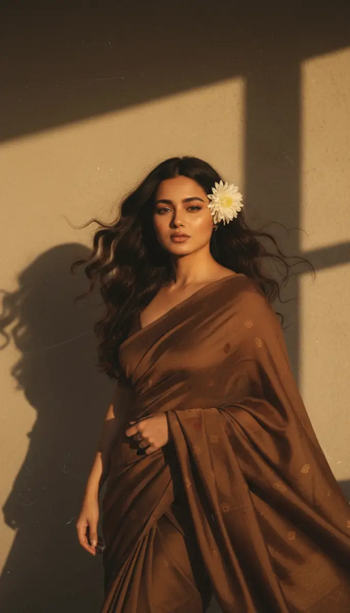 Retro Grainy Golden Hour Portrait