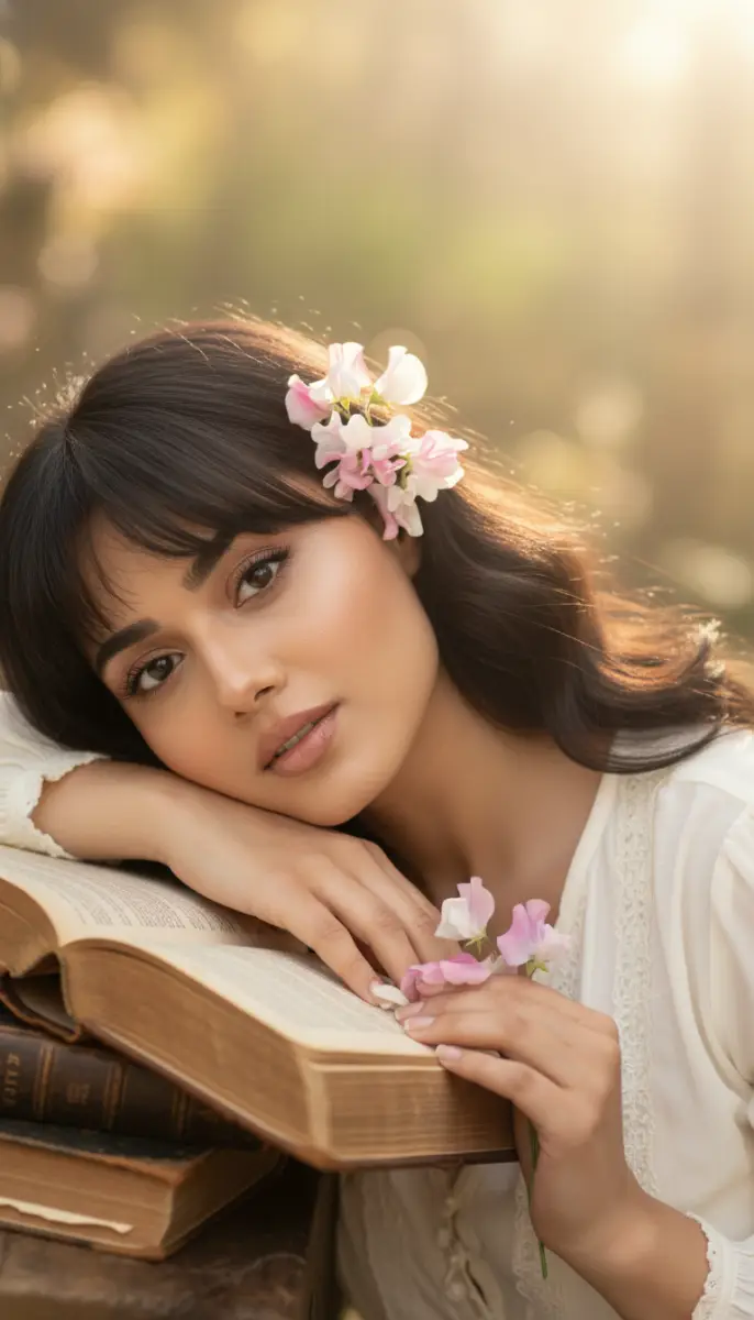 Ethereal Portrait with Sweet expression