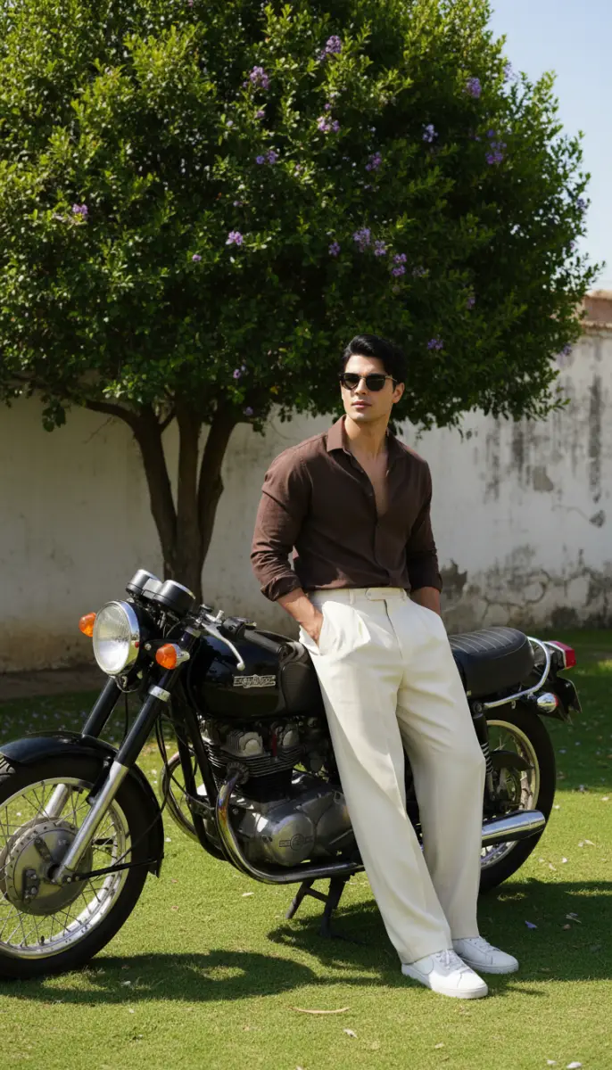 Vintage Bike, Modern Style Portrait