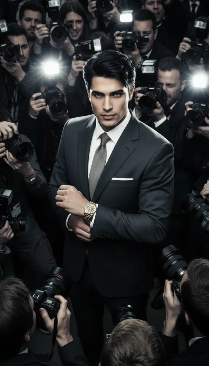 Celebrity Encountering Paparazzi Flash