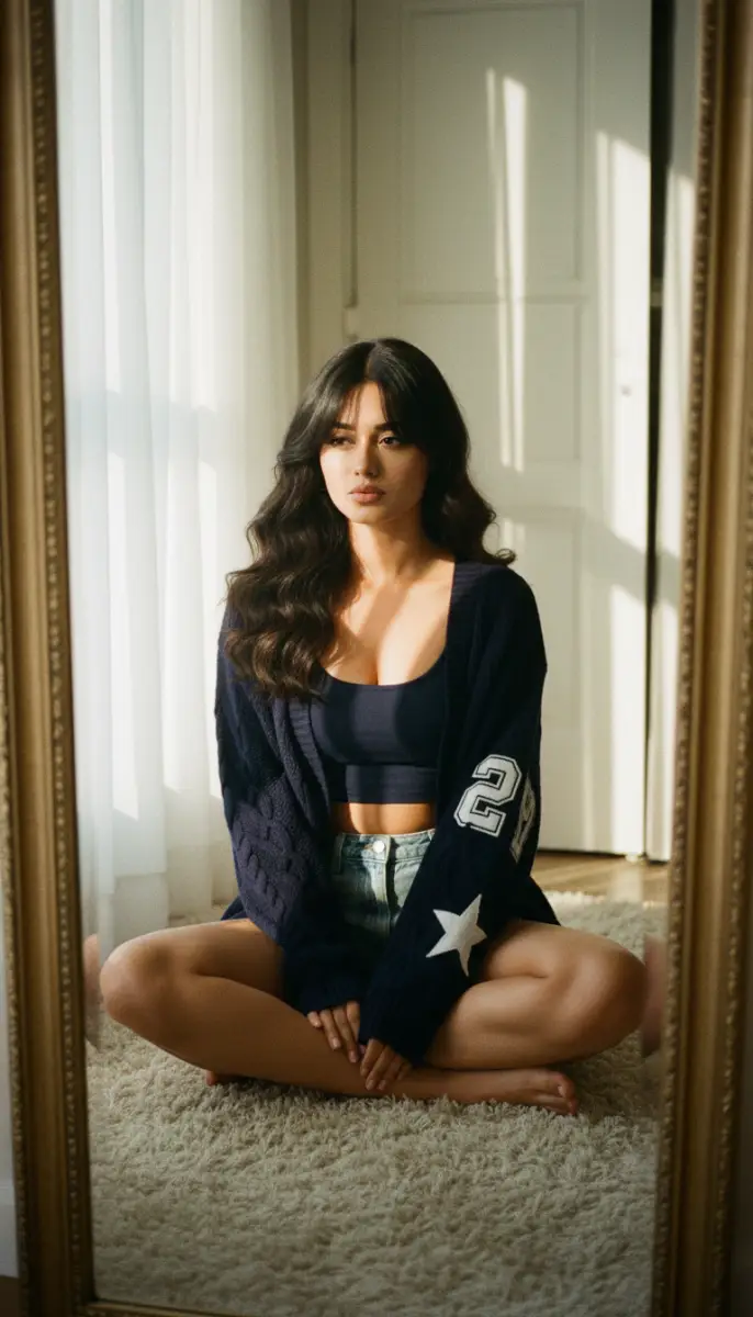 Cozy Indoor Portrait in Golden Light