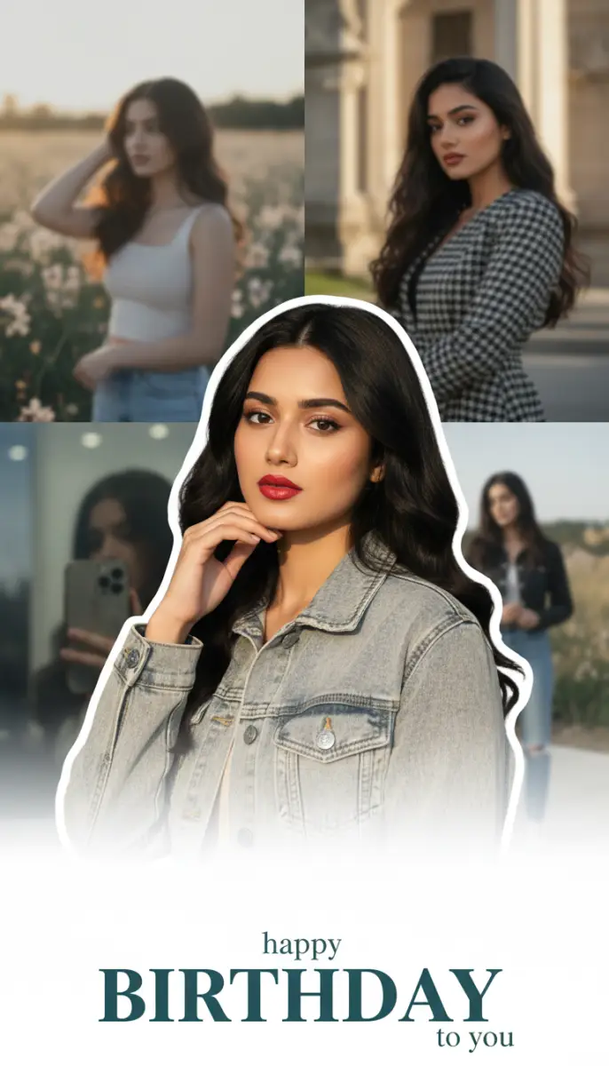 Chic Birthday Photo Montage