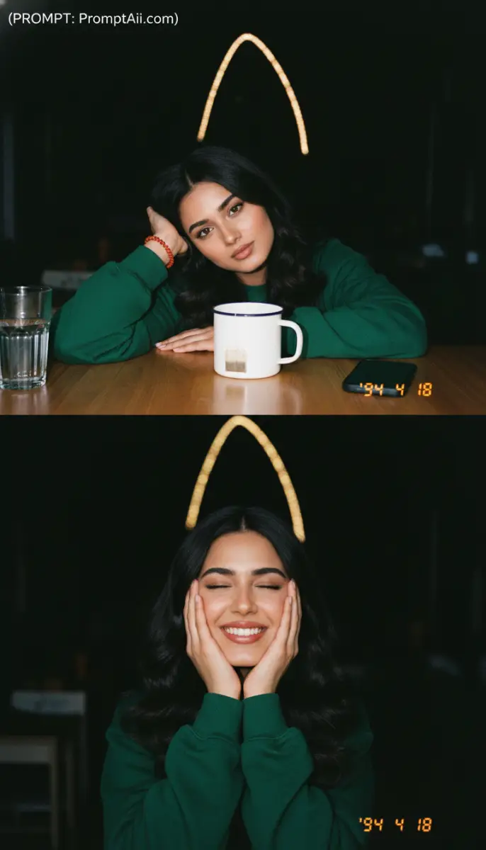 Portrait Diptych: Relaxed and Joyful Moods