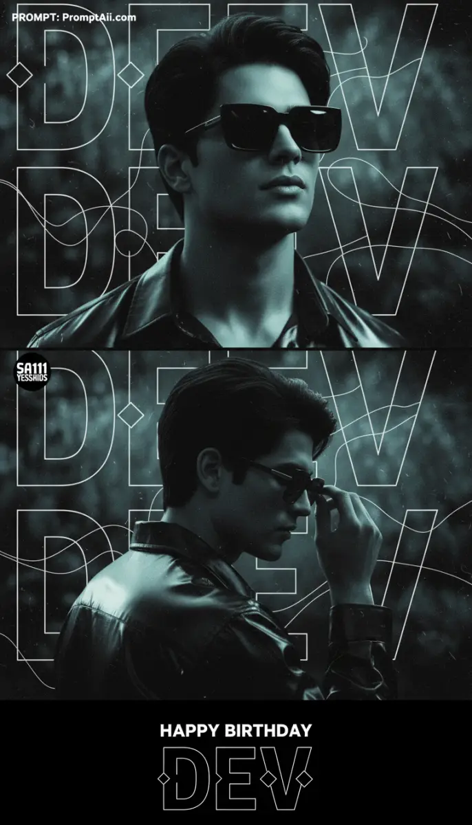 Happy Birthday DEV | Dark Aesthetic Poster