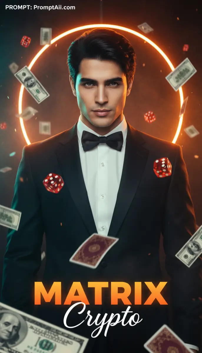 High Stakes Crypto Agent in Neon Casino