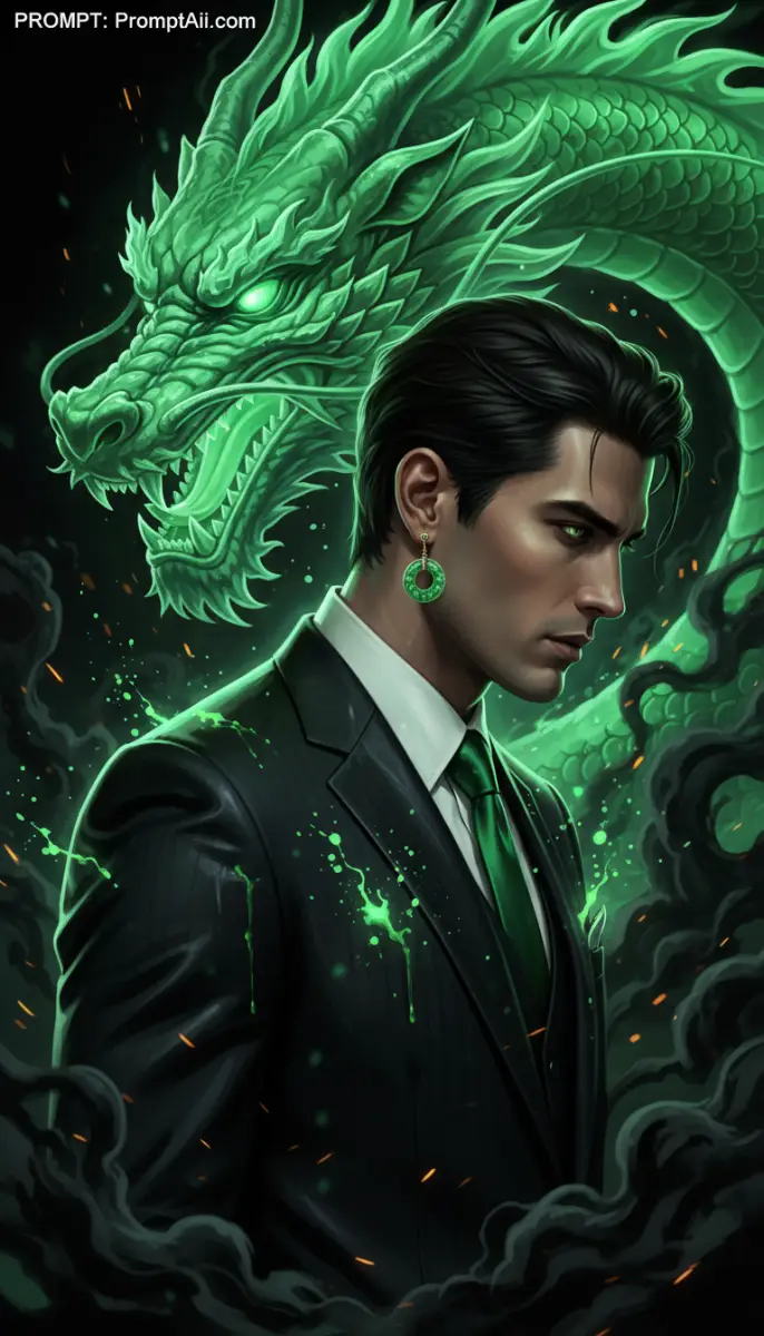 Urban Fantasy Dragon Lord in Green