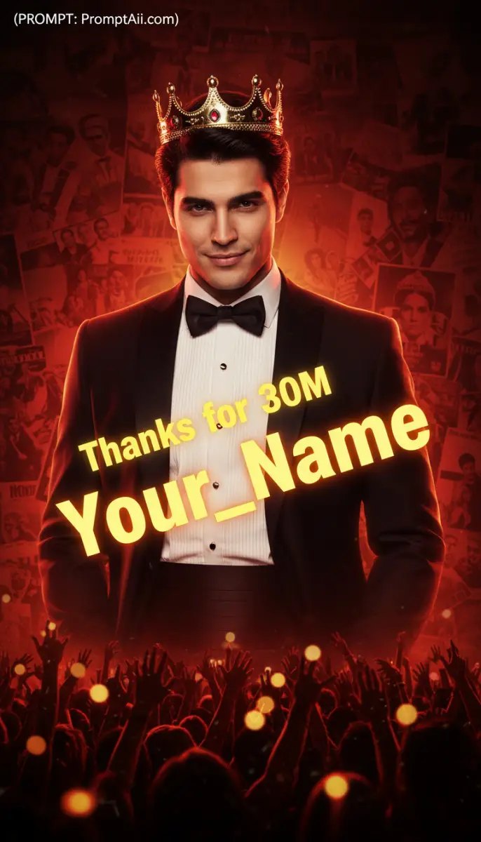 King of Success: 30M Follower Celebration Poster