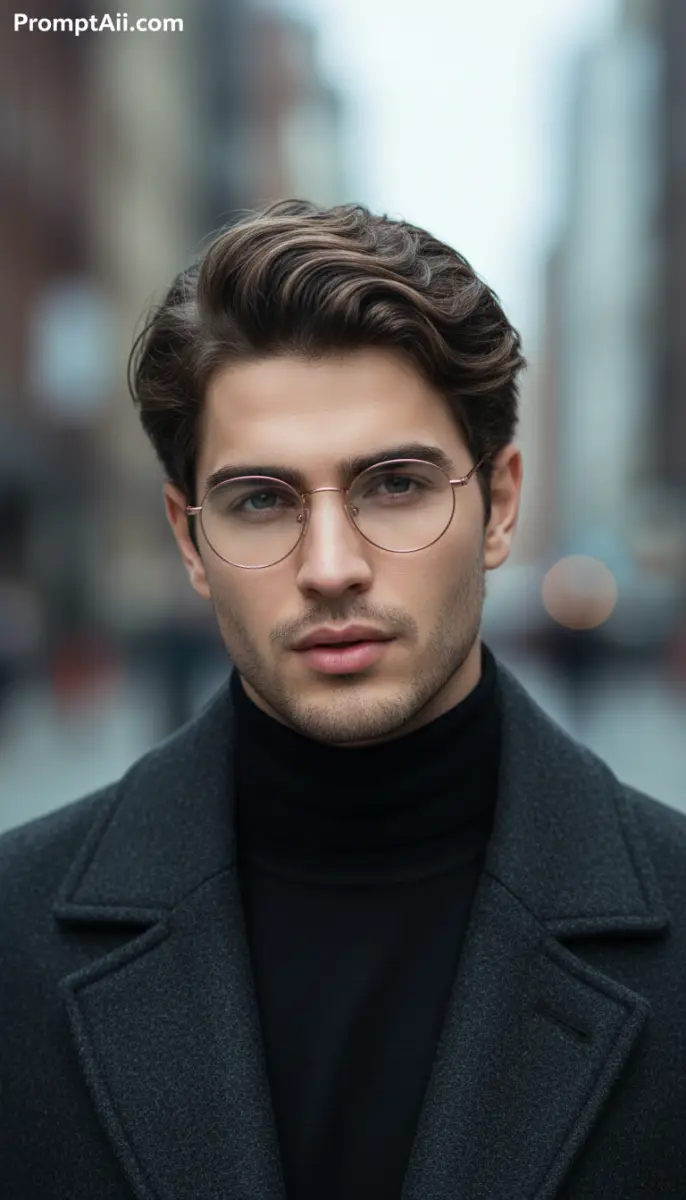 Man Bokeh portrait on the street