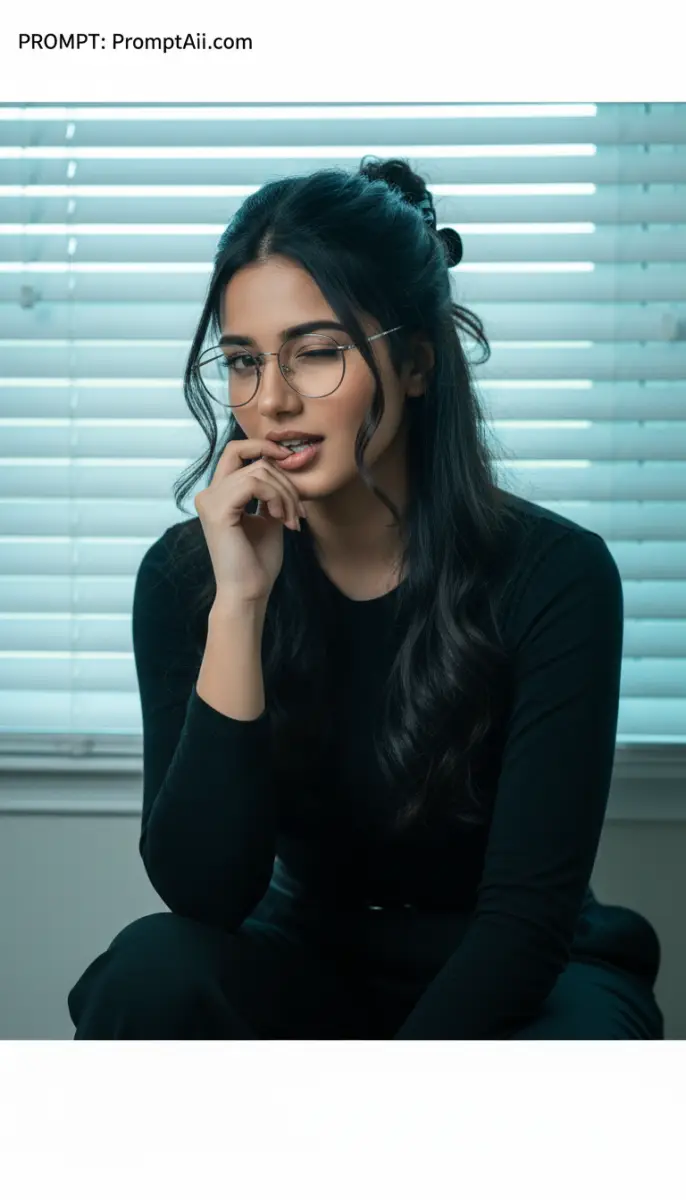 Wink and Wonder: Portrait in Cool Tones