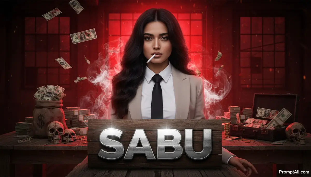 Sabu: Woman in Suit with Cigarette, Money and Smoke