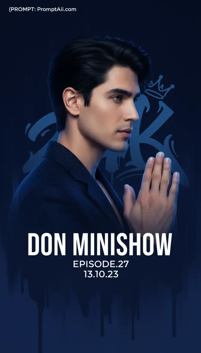 Man in Profile with Hands Pressed Together on Minishow Poster