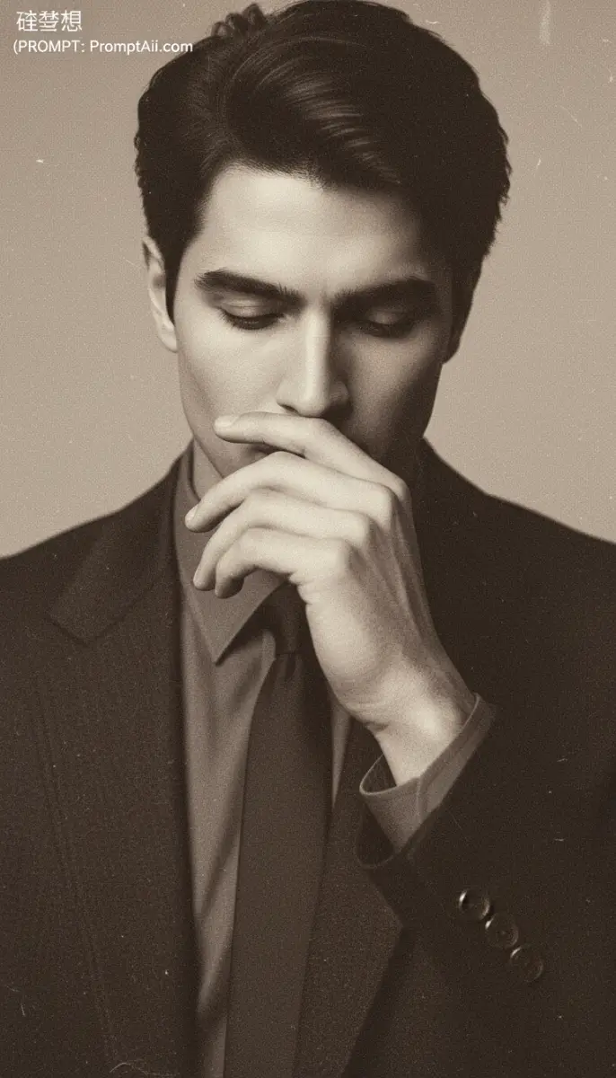 Moody portrait of a man in a formal suit