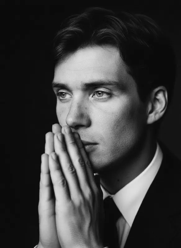 Classic Black and White Male Portrait in Formal Suit