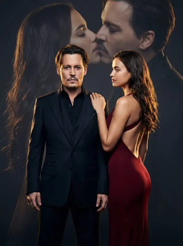 Cinematic Portrait of Elegant Couple in Formal Evening Wear