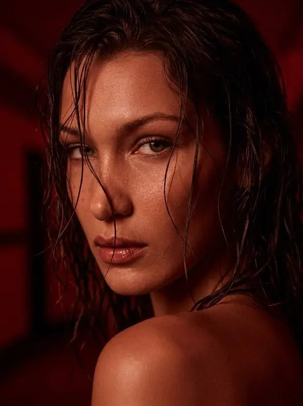 Moody Close Up Portrait of a Woman with Wet Hair